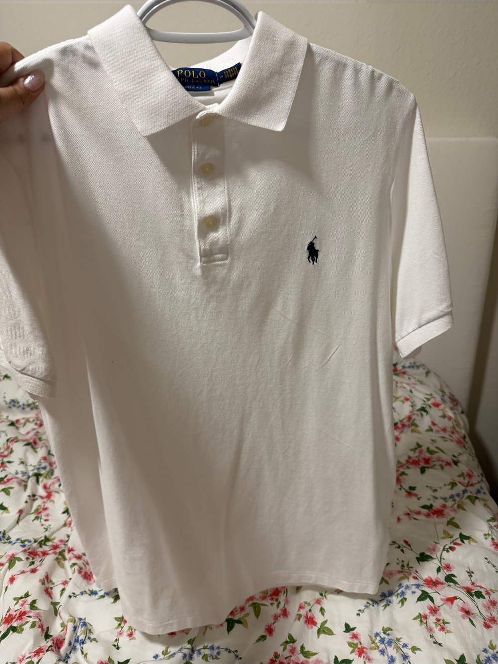 Polo by Ralph Lauren White Short-Sleeve Polo with Navy Pony